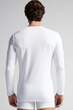 Camiseta básica de manga larga para hombre de modal