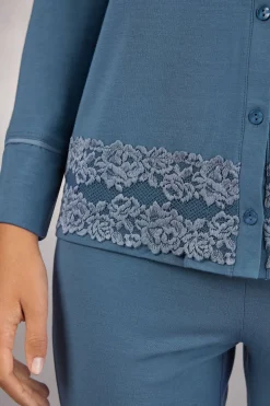 Camiseta con Abertura Frontal de Modal Pretty Flowers
