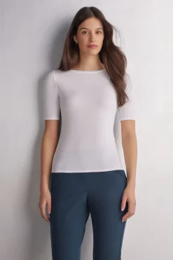 Camiseta con Cuello Barco en Fresh Bamboo