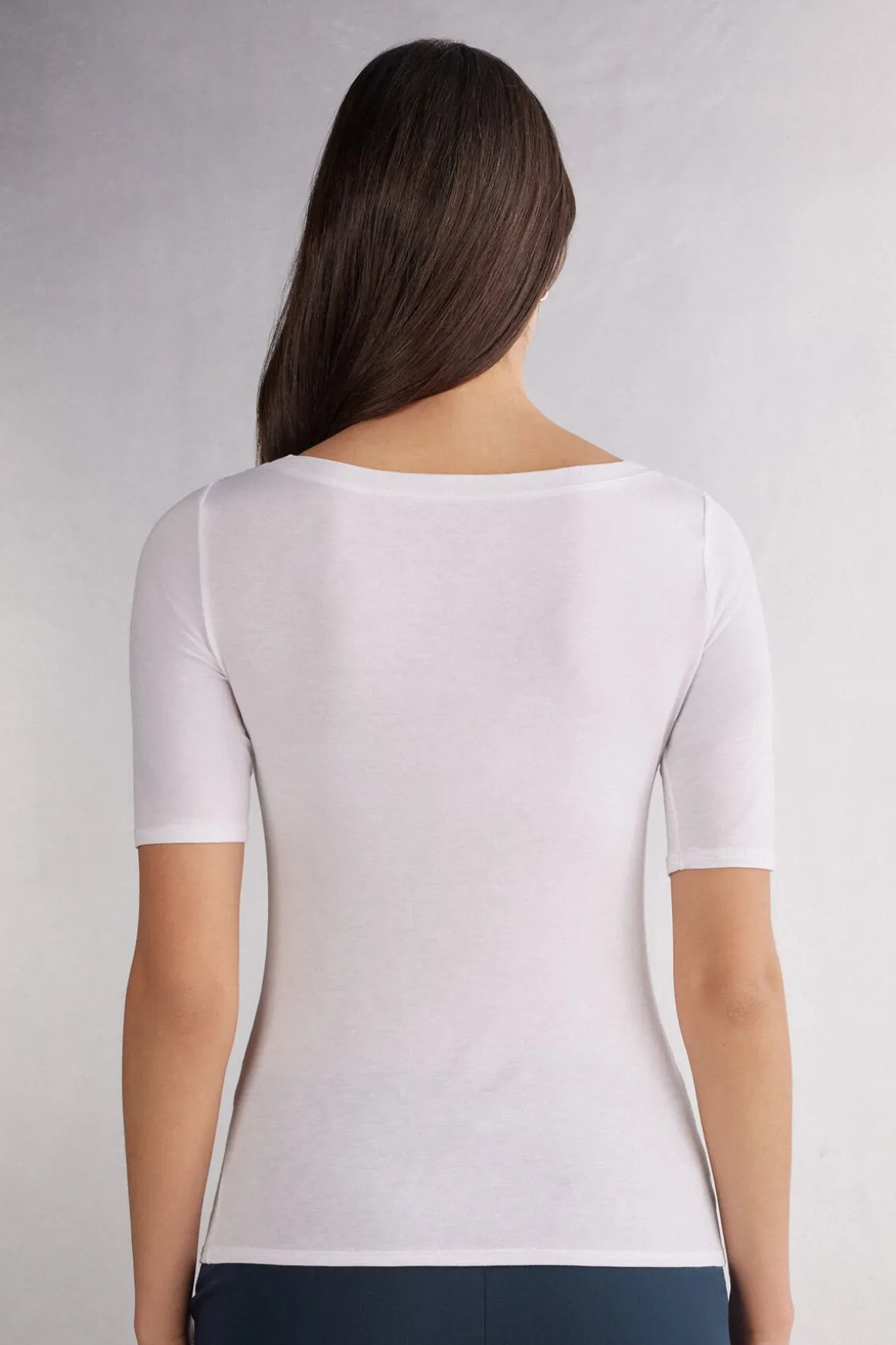 Camiseta con Cuello Barco en Fresh Bamboo