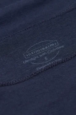 Camiseta con cuello barco en cashmere de manga Larga