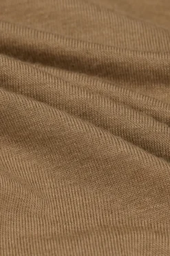 Camiseta con cuello barco en cashmere de manga Larga
