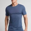 Camiseta con cuello redondo de algodón superior