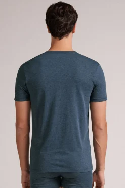 Camiseta con cuello redondo de algodón superior