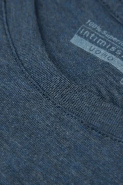 Camiseta con cuello redondo de algodón superior