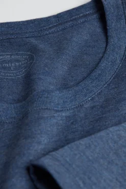 Camiseta con cuello redondo de algodón superior