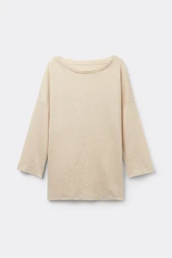 Camiseta con Escote Barco de Lino