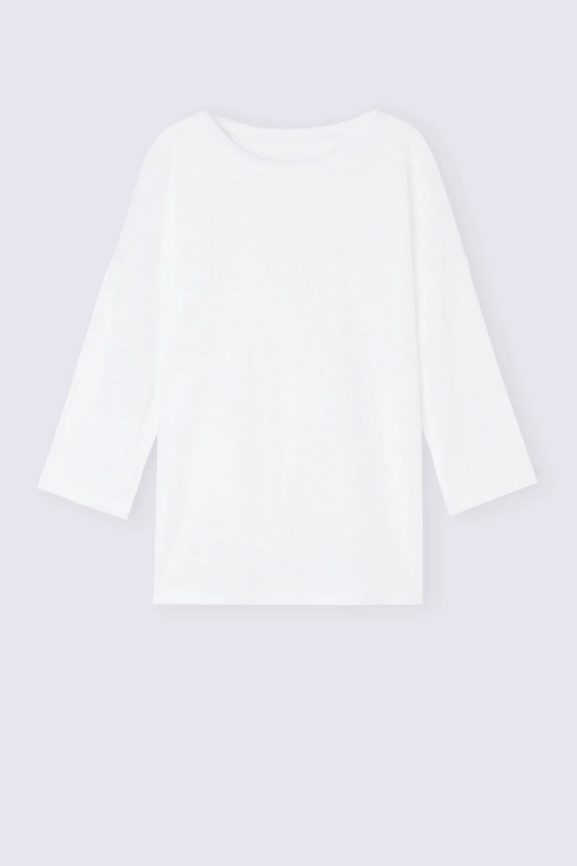 Camiseta con Escote Barco de Lino