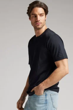 Camiseta de Corte Recto de Algodón Superior Extrafino