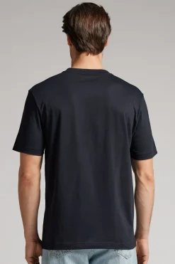 Camiseta de Corte Recto de Algodón Superior Extrafino