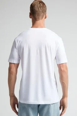 Camiseta de Corte Recto de Algodón Superior Extrafino