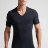 Camiseta de cuello pico en algodón superior