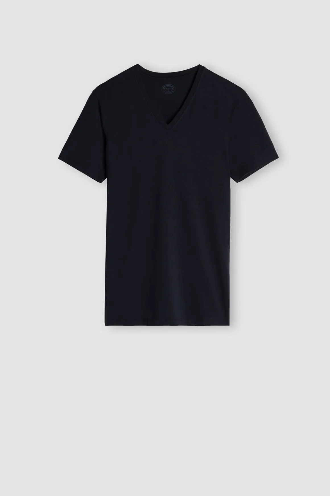 Camiseta de cuello pico en algodón superior