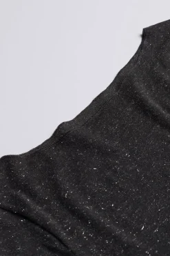 Camiseta de Cuello Redondo de Modal Ligero con Cashmere Lamé