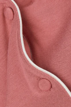 Camiseta de Manga Corta con Abertura Frontal de Modal