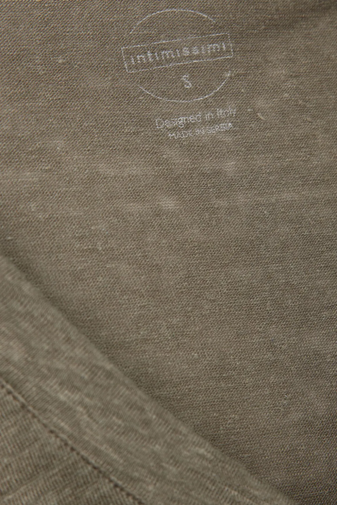 Camiseta de Manga Corta con Escote de Pico de Lino
