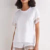 Camiseta de Manga Corta de Algodón Sophisticated Allure