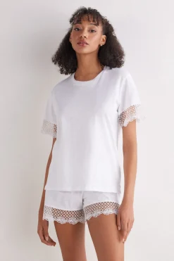 Camiseta de Manga Corta de Algodón Sophisticated Allure