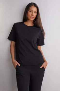 Camiseta de Manga Corta de Algodón Superior