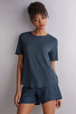 Camiseta de Manga Corta de Lino