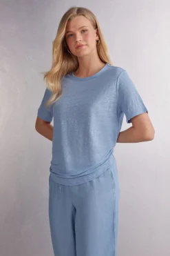 Camiseta de Manga Corta de Lino