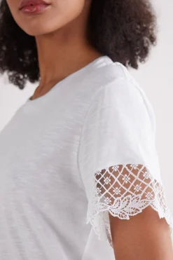 Camiseta de Manga Corta de Algodón Sophisticated Allure