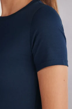 Camiseta de Manga Corta de Algodón Superior Elástico