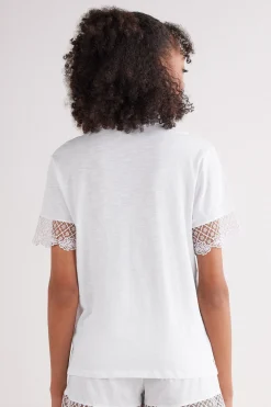 Camiseta de Manga Corta de Algodón Sophisticated Allure