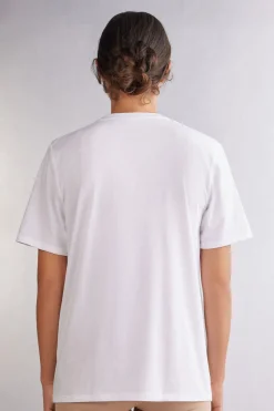 Camiseta de Manga Corta de Algodón Superior