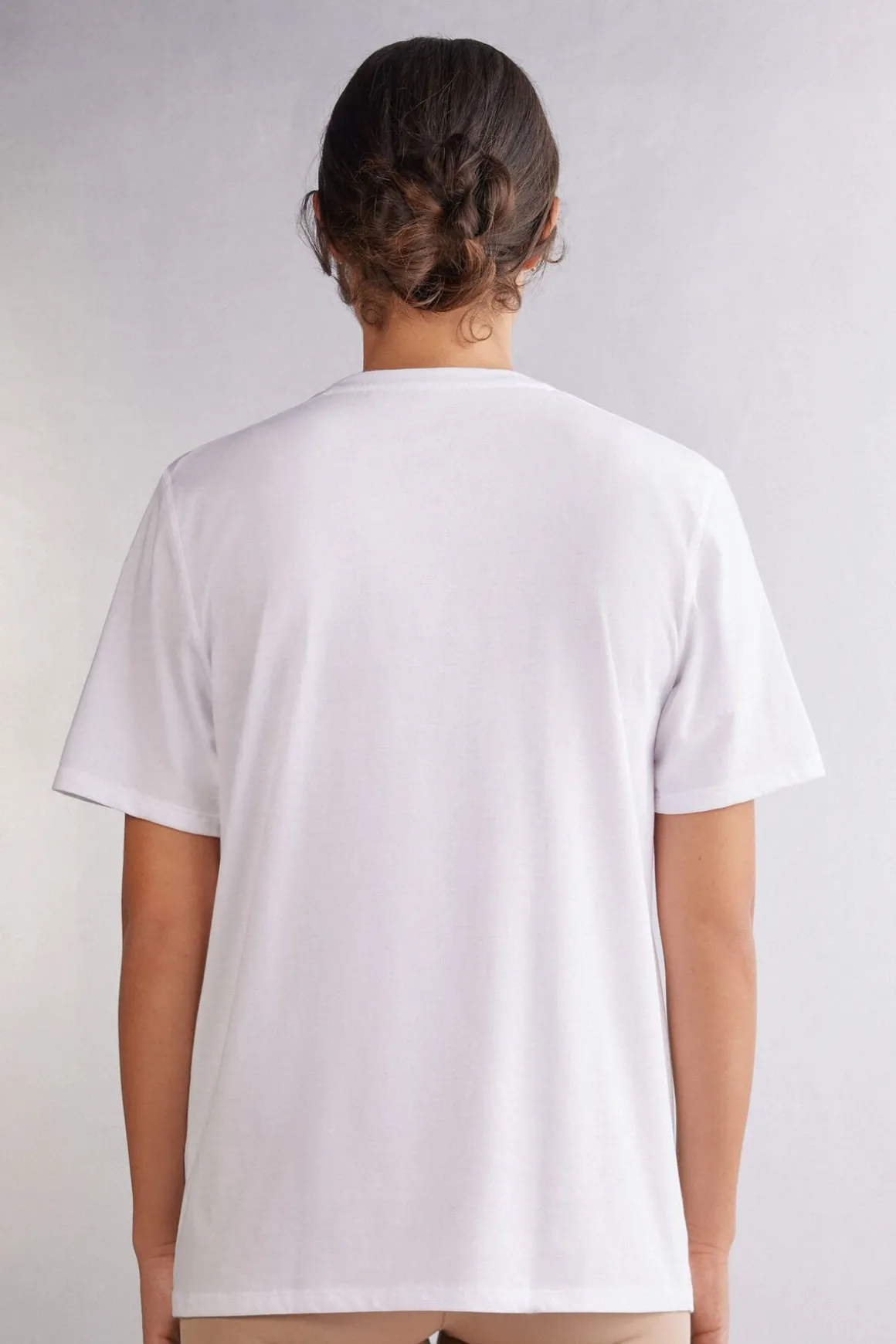 Camiseta de Manga Corta de Algodón Superior