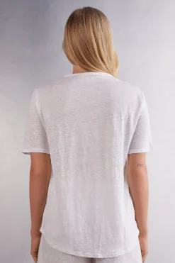 Camiseta de Manga Corta de Lino
