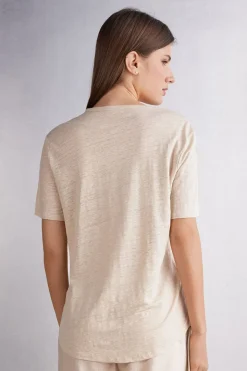 Camiseta de Manga Corta de Lino