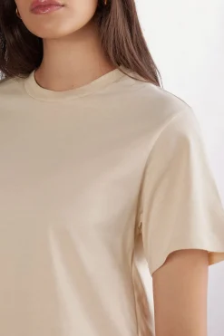 Camiseta de Manga Corta y Corte Recto de Algodón
