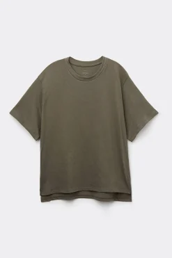 Camiseta de Manga Corta y Corte Recto de Algodón