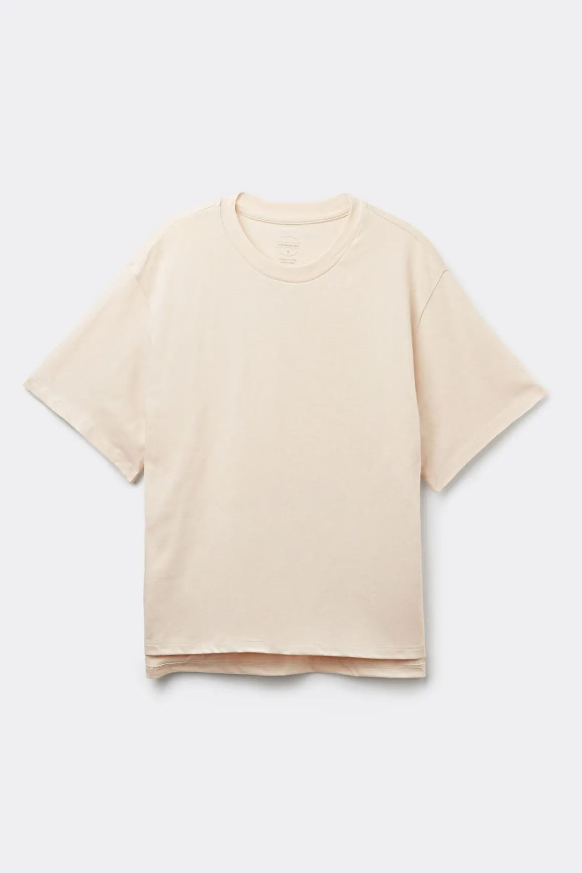 Camiseta de Manga Corta y Corte Recto de Algodón