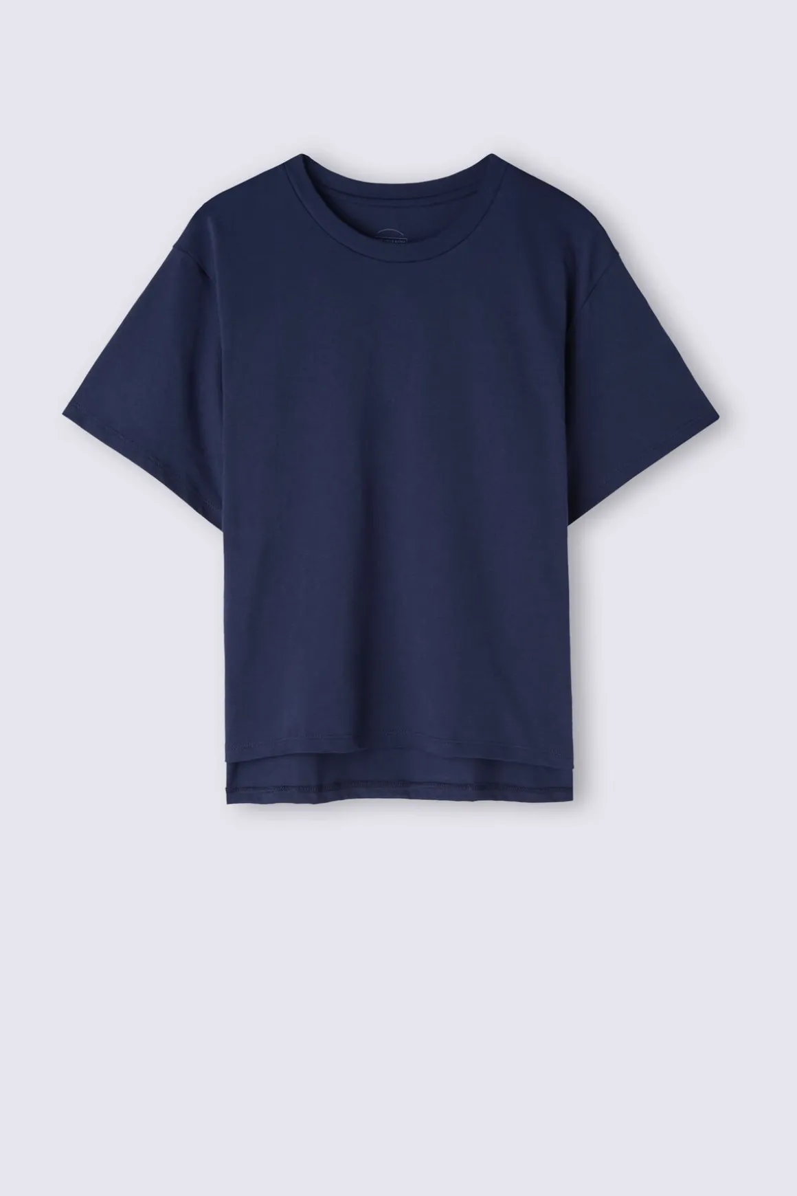 Camiseta de Manga Corta y Corte Recto de Algodón
