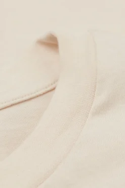 Camiseta de Manga Corta y Corte Recto de Algodón