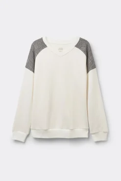 Camiseta de Manga Larga con Cuello de Pico Royal Elegance