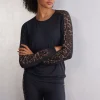 Camiseta de Manga Larga de Modal Luxurious Leopard