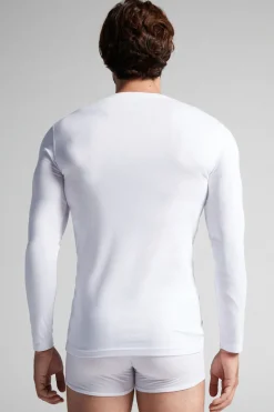 Camiseta de Manga Larga de Algodón Superior Elástico