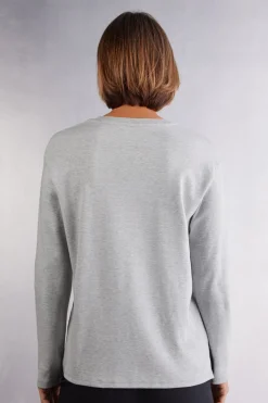 Camiseta de Manga Larga de Algodón