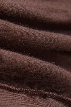 Camiseta de Manga Larga de Cuello Alto de Cashmere Ultraligero de Modal