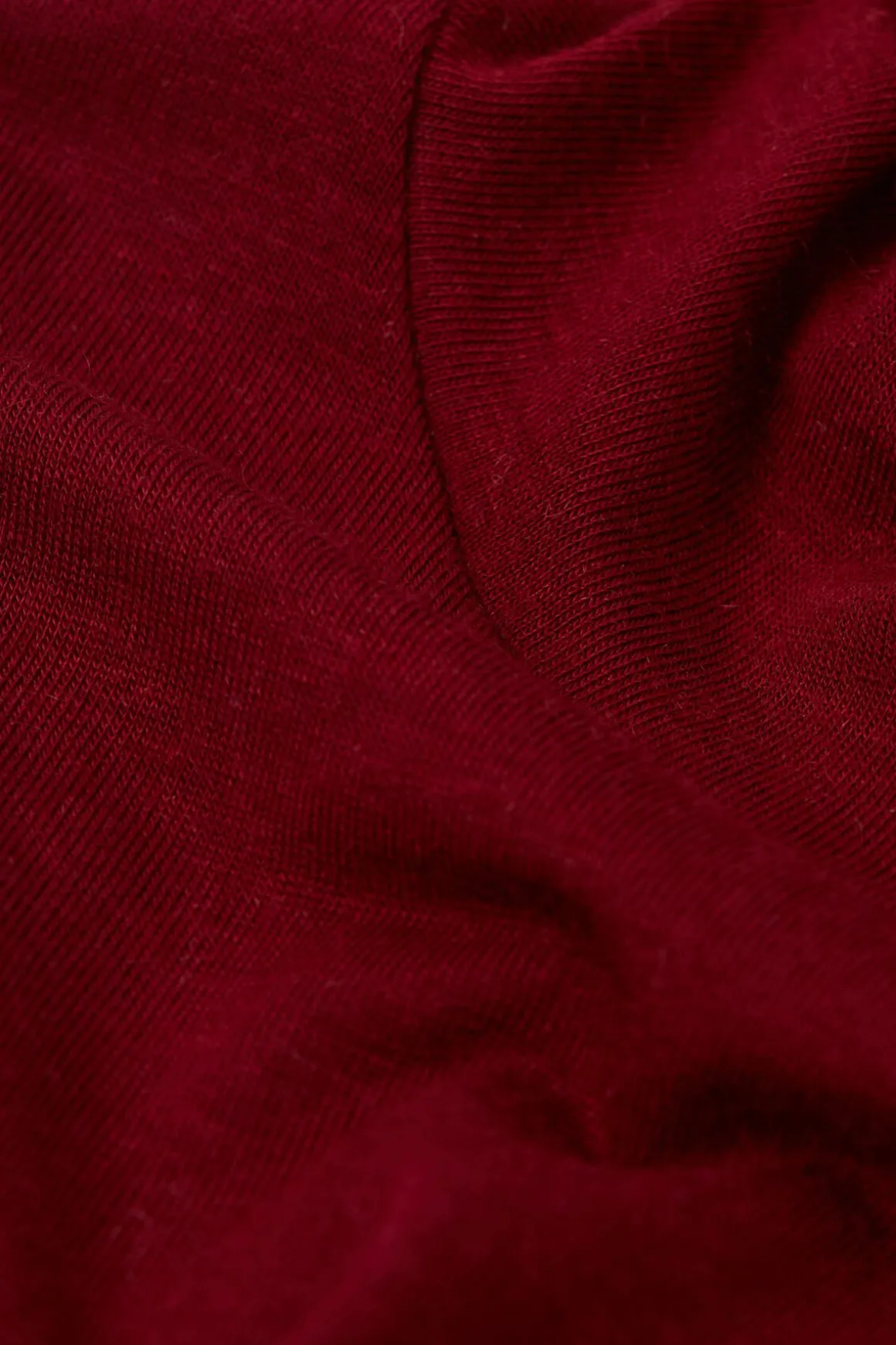 Camiseta de Manga Larga de Cuello Alto de Cashmere Ultraligero de Modal