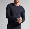 Camiseta de manga larga en algodón superior de hombre