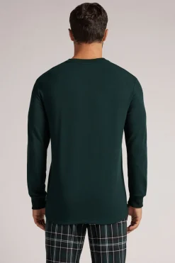 Camiseta de Manga Larga en Felpa de Modal