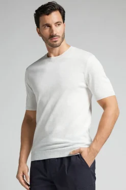 Camiseta de Punto de Algodón Jaspeado