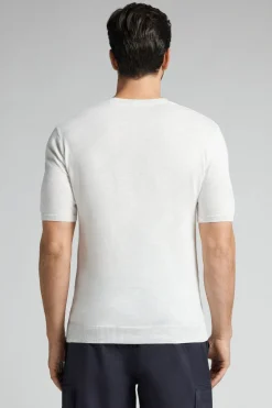 Camiseta de Punto de Algodón Jaspeado