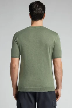 Camiseta de Punto de Algodón Jaspeado