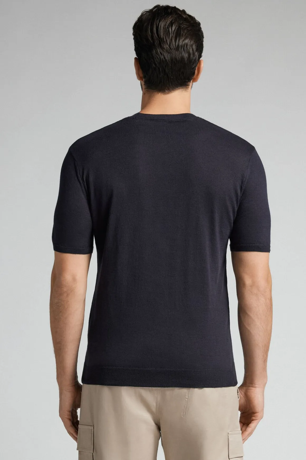Camiseta de Punto de Algodón Jaspeado
