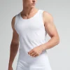 Camiseta de Tirantes con Escote Redondo de Algodón Superior Extrafino